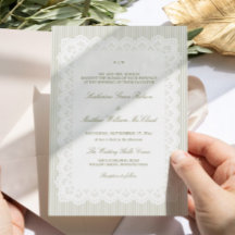 White and Green Lace Wedding