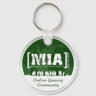 White and Green MIAClan.net Key Chain