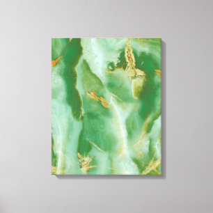 White and green stone texture canvas print