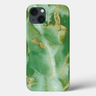 White and green stone texture iPhone 13 case