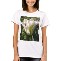 White and Green Tulip T-shirt