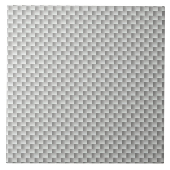 White and Grey Carbon Fibre Graphite Tile (Front)