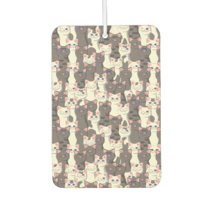 White and grey cats pattern air freshener