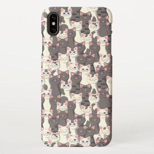 White and grey cats pattern iPhone XS max case