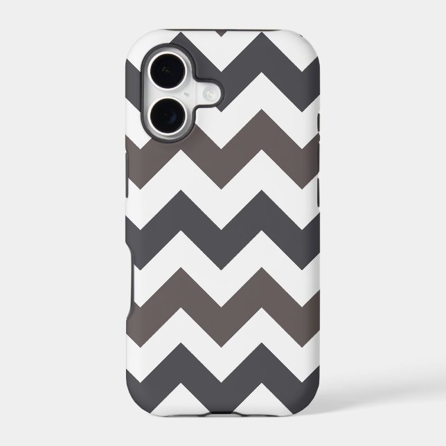 White and Grey Chevron Zigzap Pattern (Back)