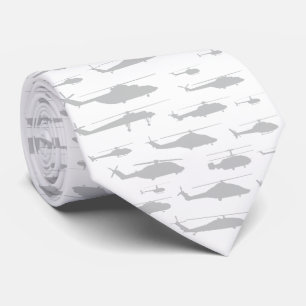 White and Grey Classic Helicopter Tie