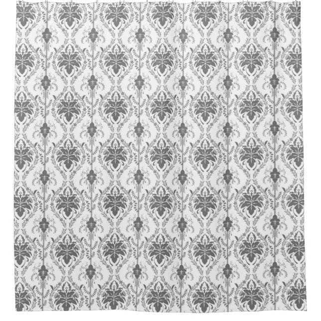 White and grey Damask openwork pattern (Front)