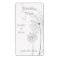 White and Grey Dandelion Wedding Mini Wine Labels