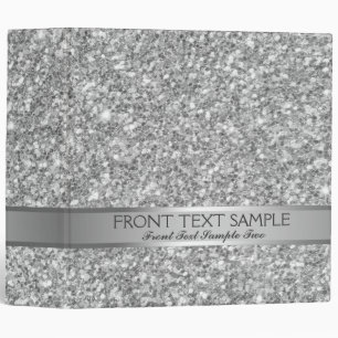 White And Grey Glitter Pattern Binder