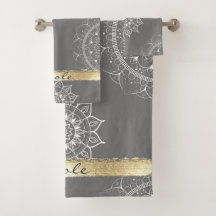 White And Grey Mandala With A Touch  Of Gold