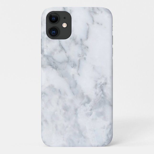 White and Grey Marble Case-Mate iPhone Case (Back)