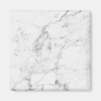 White and Grey marble look square magnet