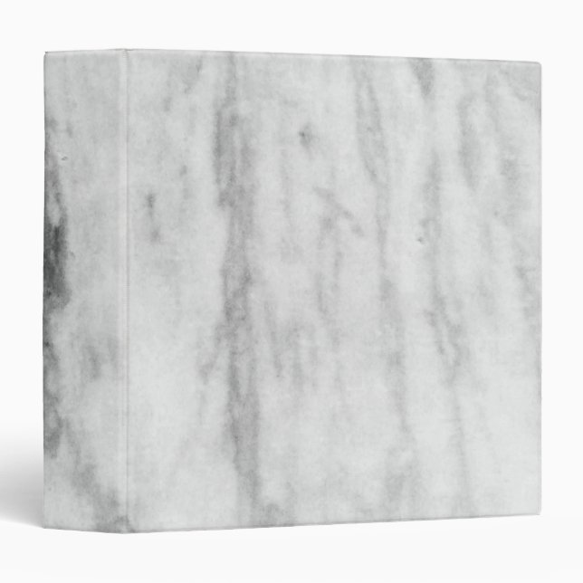 White And Grey Marble Texture Pattern Binder (Front/Spine)