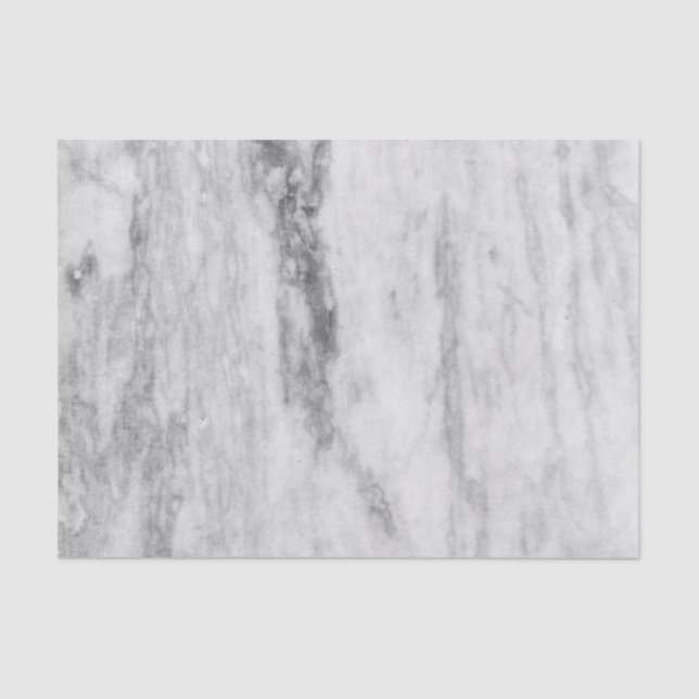 White And Grey Marble Texture Pattern Tissue Paper (Front)