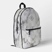 White and grey marble texture print | monogram