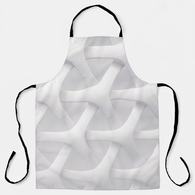White and grey optical illusion apron (Front)
