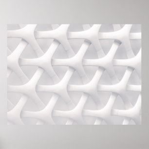 White and grey optical illusion poster