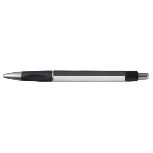 White and Grey Simple Extra Wide Stripes Pen
