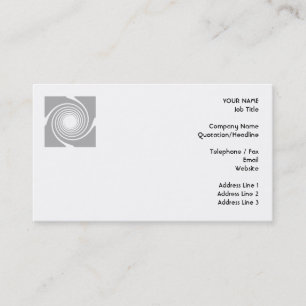 White and grey spiral design. business card