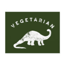 White and Hunter Green Vegetarian Dinosaur