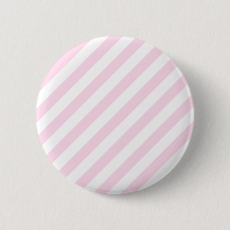White and Light Pink Stripes. 2 Inch Round Button