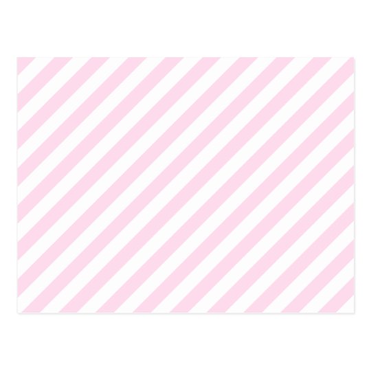 White and Light Pink Stripes. Postcard Zazzle.ca
