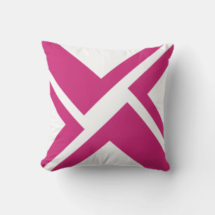 White and Magenta throw pillow