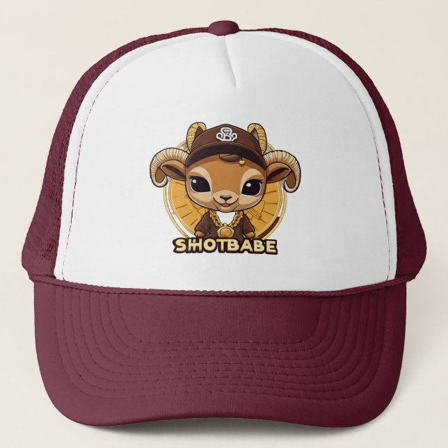 White and Maroon Trucker Hat (Front)