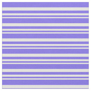 White and Medium Slate Blue Coloured Pattern Fabric