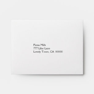 White and Midnight Damask RSVP Response V010 Envelope