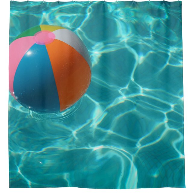 White and multicolored beach ball (Front)