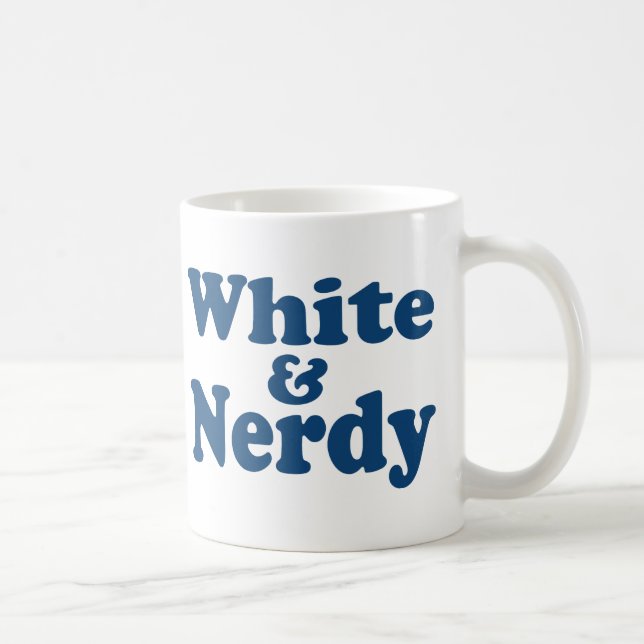 White and Nerdy Coffee Mug (Right)