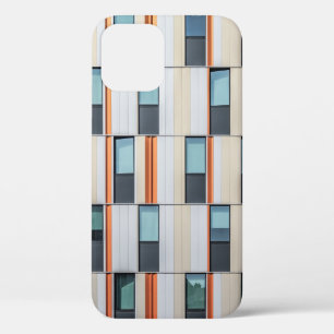 White and orange building iPhone 12 case