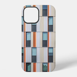 White and orange building iPhone 12 case
