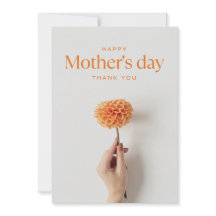 White and orange minimalistic card