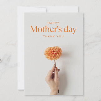 White and orange minimalistic card