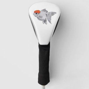 White and Orange Oranda Goldfish Aquarium Pet Fish Golf Head Cover