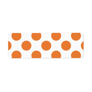 White and Orange Polka Dots