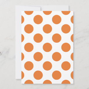White and Orange Polka Dots Invitation