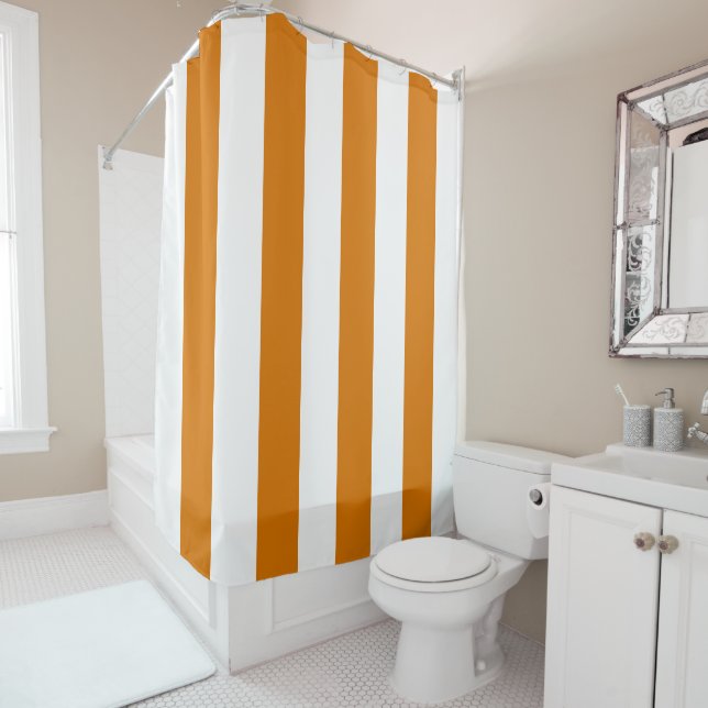 White and Orange Vertical Stripes (In Situ)
