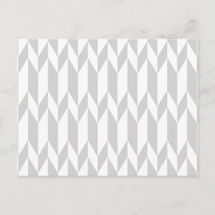 White and Pastel Grey Abstract Graphic Pattern. Postcard