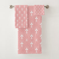 White and pink art-deco pattern