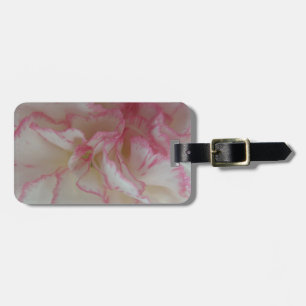 White and Pink Carnation Custom Luggage Tag