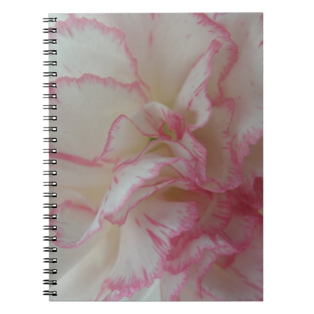 White and Pink Carnation Notebook (Front)