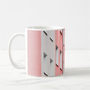 WHITE AND PINK CONCRETE BUILDING COFFEE MUG