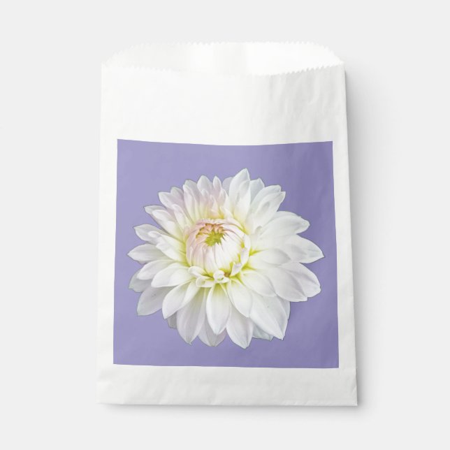 White and pink flower favour bag (Front)