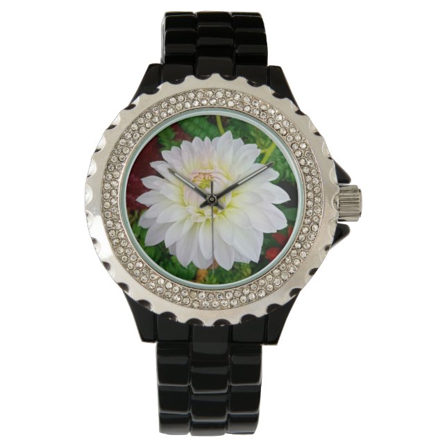 White and pink flower watch (Front)