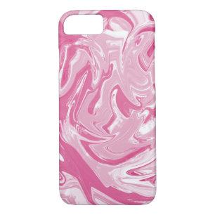 White And Pink Fractal Marble Case-Mate iPhone Case