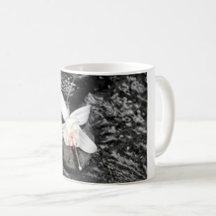 White and Pink Fuchsia Photograph Coffee Mug