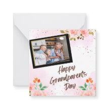 White and Pink Happy Grandparents Day